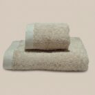 Coppia asciugamani 600 gsm cotone pettinato tortora