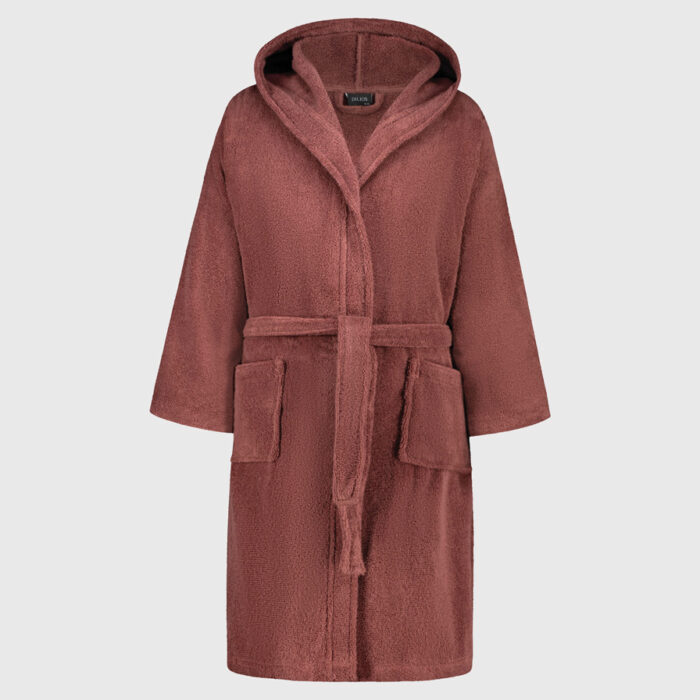 Accappatoio-zero-twist-rosso-pietra-1far