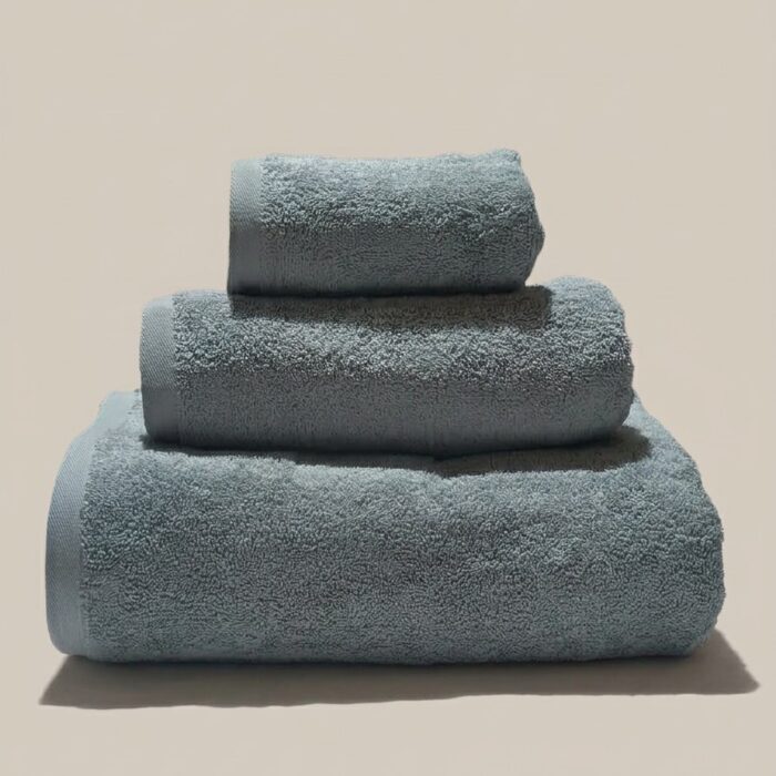 1 tris asciugamani 550 gsm cotone pettinato grigio ardesia