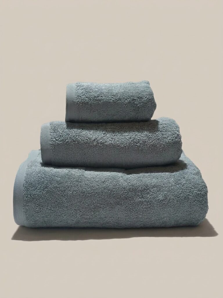 tris asciugamani 550 gsm cotone pettinato grigio ardesia