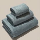 tris asciugamani 550 gsm cotone pettinato grigio ardesia