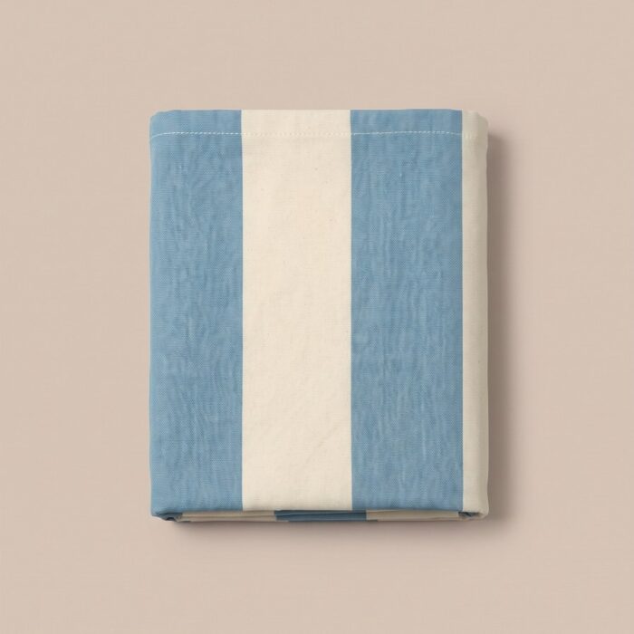 Copriletto in cotone a righe blu marina - Coton Boutique
