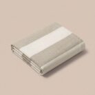 Copriletto in cotone a righe sabbia - Coton Boutique