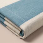 Copriletto in cotone a righe blu marina - Coton Boutique