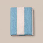 Copriletto in cotone a righe turchese - Coton Boutique