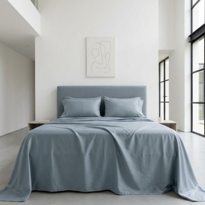 6 Set completo letto in raso carta da zucchero - Coton Boutique