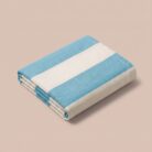 Copriletto in cotone a righe turchese - Coton Boutique