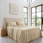 Set completo letto in raso beige - Coton Boutique