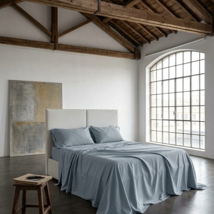 7 Set completo letto in raso carta da zucchero - Coton Boutique