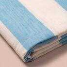 Copriletto in cotone a righe turchese - Coton Boutique