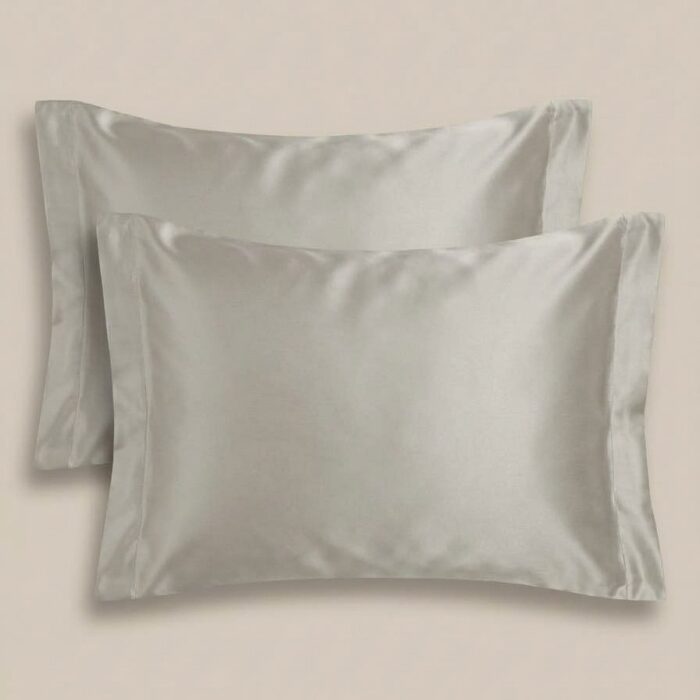 A Federe con due volani in raso grigio cenere - Coton Boutique