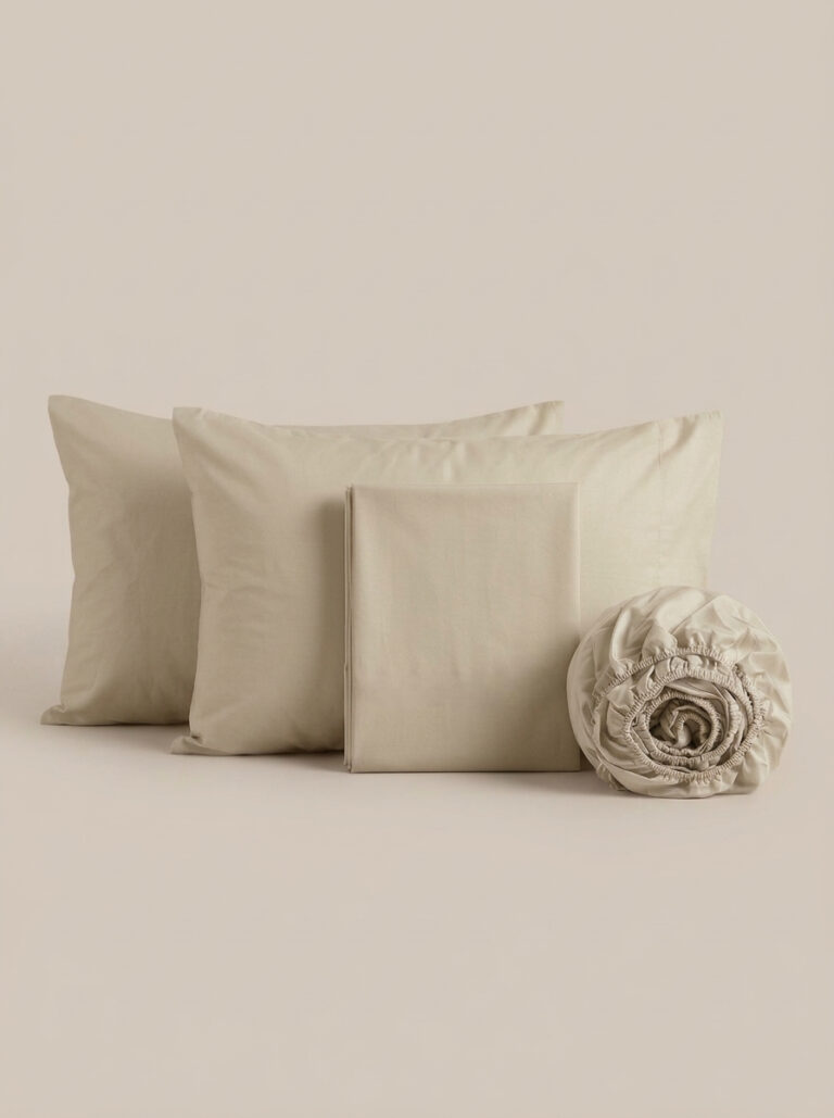 Set Lenzuola Percalle Beige - Coton Boutique