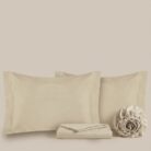 Set completo letto in raso beige - Coton Boutique