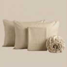 Set completo letto in raso beige - Coton Boutique