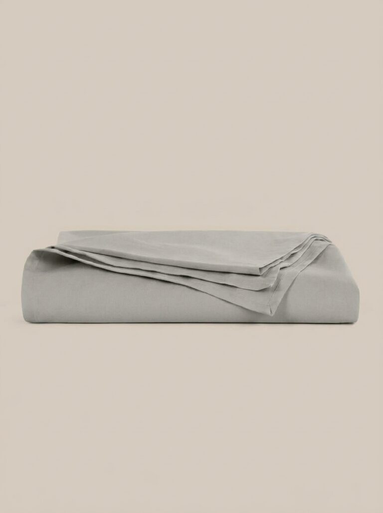 Lenzuolo piano in percalle cenere - Coton Boutique