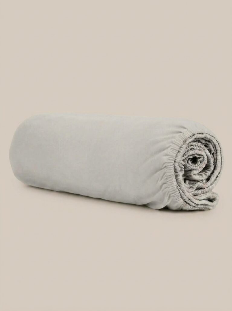 Lenzuola con angoli in percalle grigio cenere - Coton Boutique