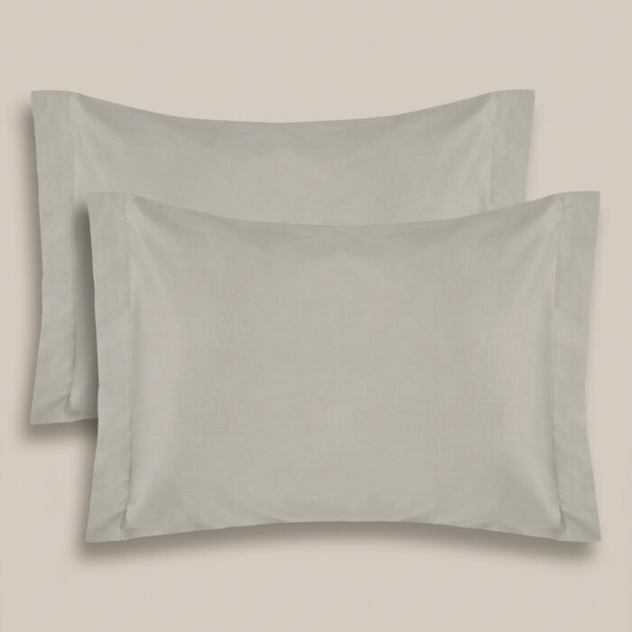 b Set completo letto in raso grigio cenere - Coton Boutique