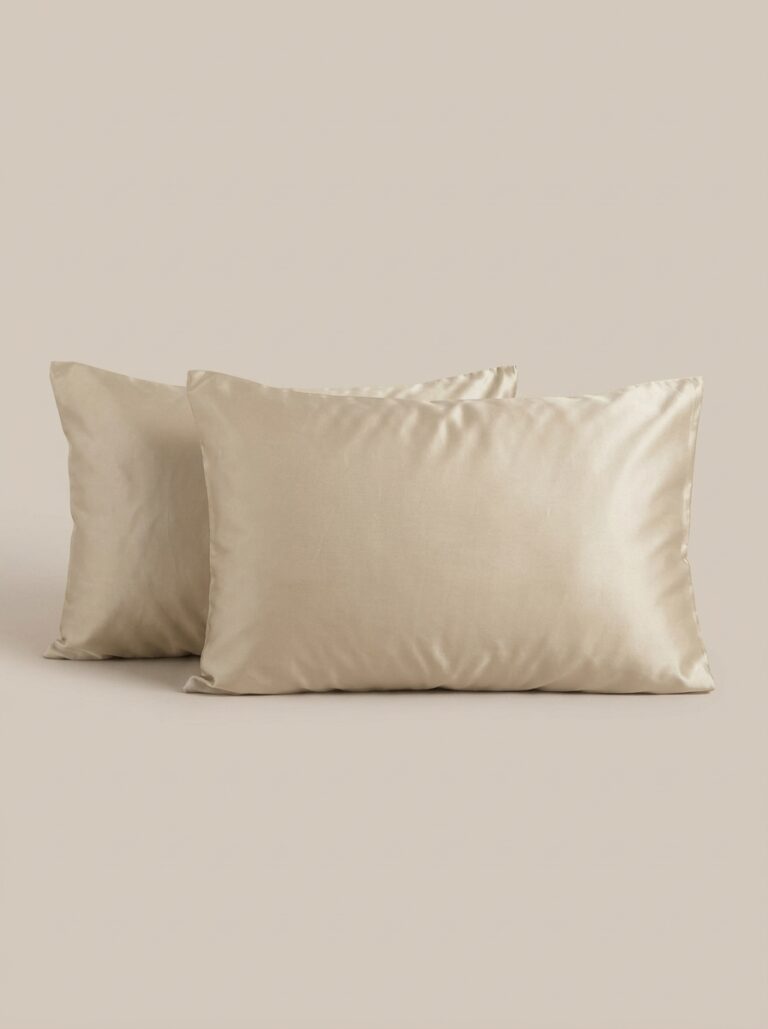 b Set completo letto in raso beige - Coton Boutique