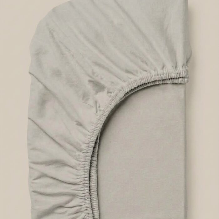 b Lenzuola con angoli in percalle grigio cenere - Coton Boutique