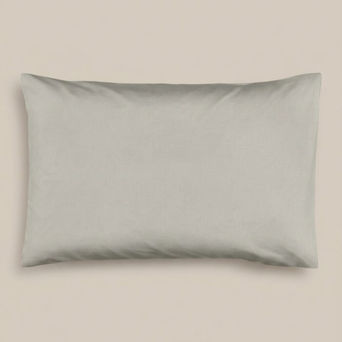 b Coppia di federe a sacco in percalle grigio cenere - Coton Boutique