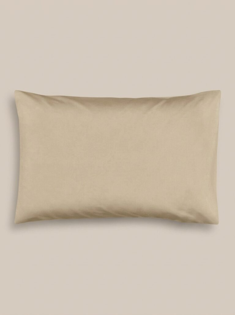 b Coppia di federe a sacco in percalle beige - Coton Boutique