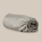 Set completo letto in raso grigio cenere - Coton Boutique