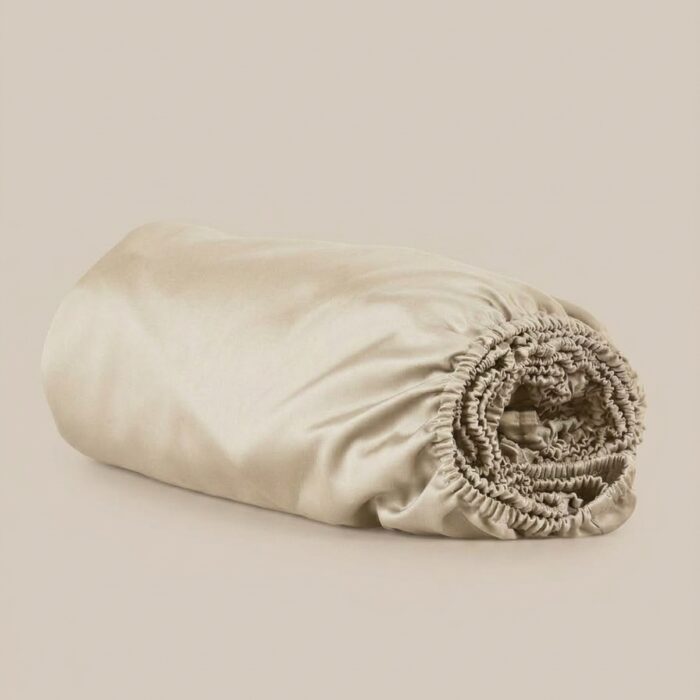 c Set completo letto in raso beige - Coton Boutique