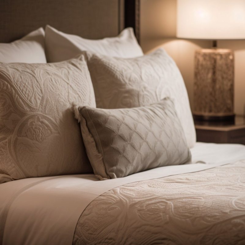 confortevole-suite-d-albergo-moderna-con-biancheria-da-letto-elegante-generata-da-ai